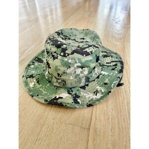 US Navy NWU Type III AOR2 Digital Woodland Boonie Hat Cover Size Medium